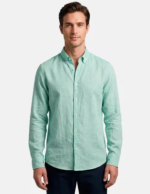 Camisa casual 98 Coast AV manga larga para hombre