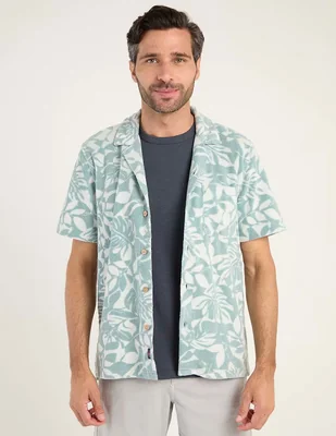 Sobrecamisa casual Faherty de algodón manga corta para hombre