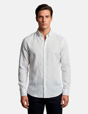 Camisa casual 98 Coast AV manga larga para hombre