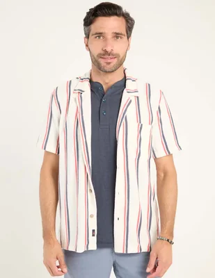 Sobrecamisa casual Faherty de algodón manga corta para hombre