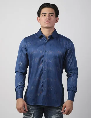 Camisa casual Benziny de algodón manga larga para hombre