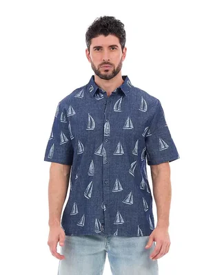 Camisa casual Buffalo Jeans David Bitton manga corta para hombre
