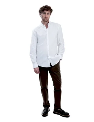 Camisa casual kenneth cole de algodón manga larga para hombre