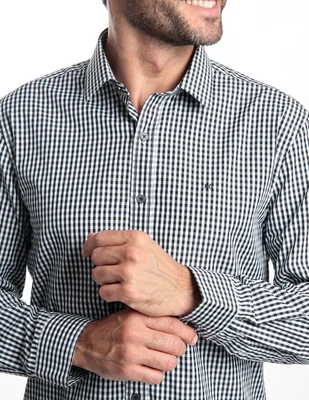 Camisa casual kenneth cole manga larga para hombre