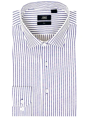 Camisa de vestir nautica de algodón manga larga para hombre