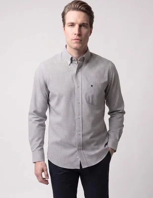 Camisa de vestir manchester manga larga para hombre