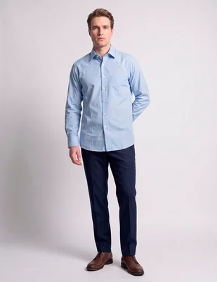 Camisa de vestir manchester manga larga para hombre
