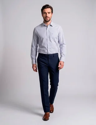Camisa de vestir manchester manga larga para hombre
