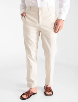 Pantalón casual recto Costavana de lino para hombre
