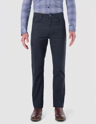 Pantalón business casual straight Oggi Jeans de gabardina para hombre