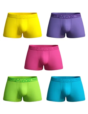 Set bóxer trunk Rounderbum de algodón para hombre 5 piezas