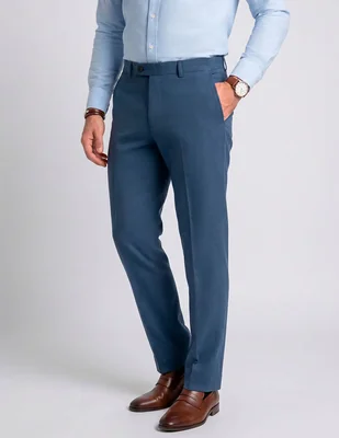 Pantalón Formal Regular Regular Costavana De Algodón Y Lino Para Hombre