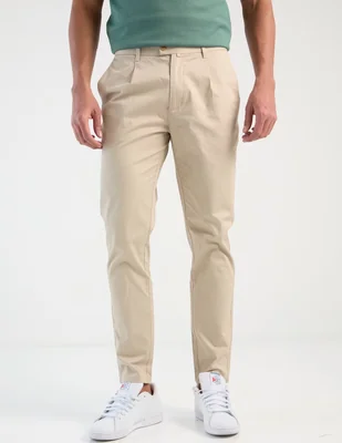 Pantalón de vestir chino recto Spagnolo de algodón para hombre