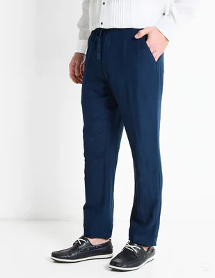 Pantalón regular Cubavera de lino para hombre