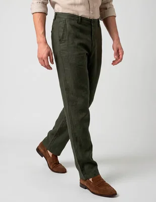 Pantalón de vestir slim rodd & gunn de lino para hombre