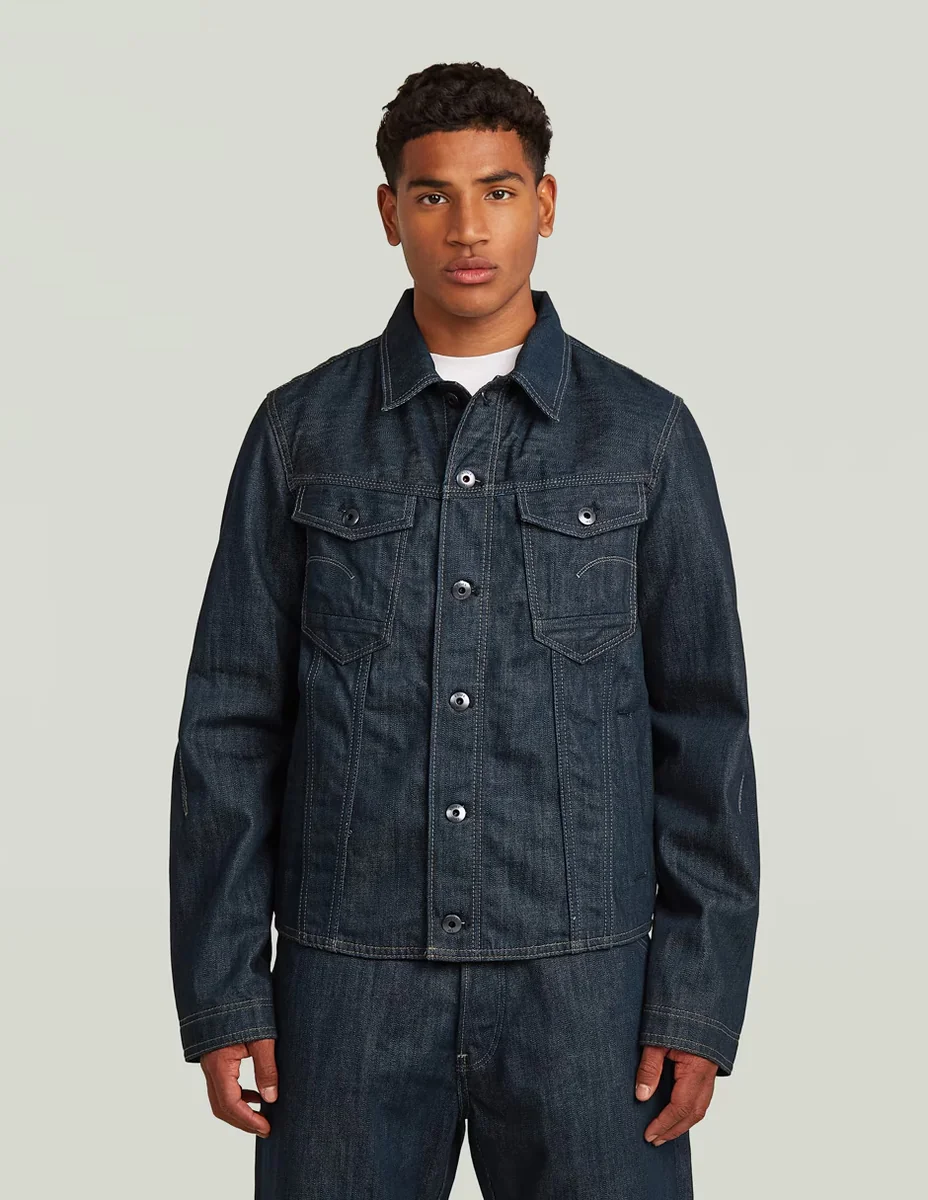 Chamarra denim G-Star con bolsillos para hombre