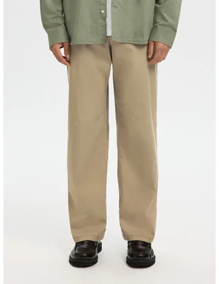 Pantalón casual chino recto selected de algodón para hombre