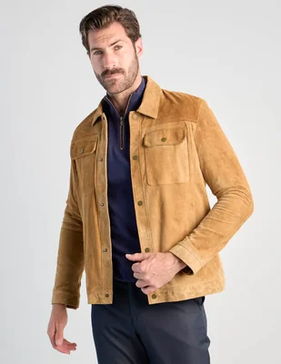Chamarra casual M Domit de gamuza para hombre