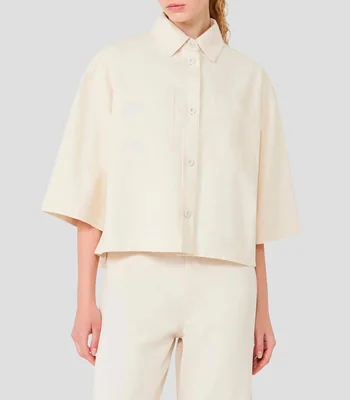 Chamarra tipo cropped Mujer