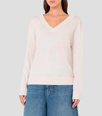 Suéter cuello V Mujer