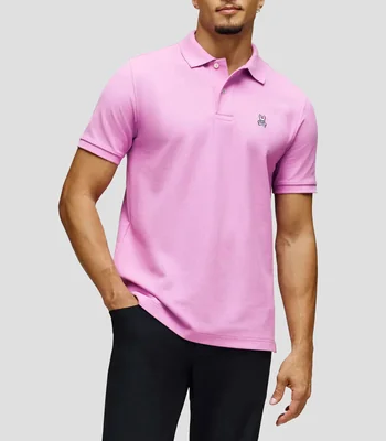 Playera tipo polo manga corta lisa Hombre