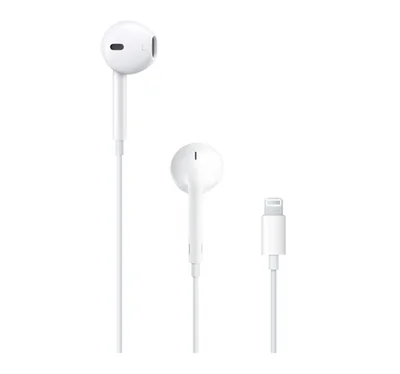Apple EarPods, Alámbrico, Lightning, Blanco