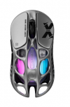 Mouse Gamer Ergonómico Gravastar Mercury X Pro, Alámbrico, Óptico, 32.000DPI, RF Wireless/Bluetooth/USB-C, Plata