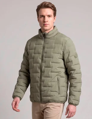 Chamarra capitonada point zero con bolsillos para hombre