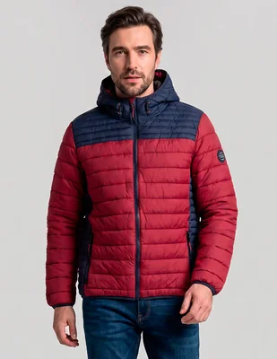 Chamarra capitonada point zero con bolsillos para hombre