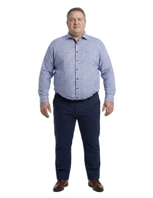 Camisa casual michel blanc de algodón manga larga para hombre