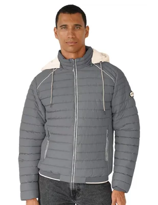 Chamarra capitonada Roosevelt capucha desmontable para hombre