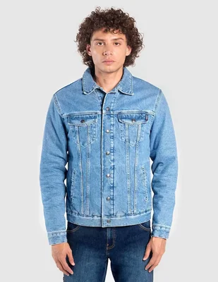 Chamarra denim Oggi Jeans de mezclilla con bolsillos para hombre