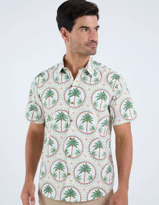 Camisa casual costavana manga corta para hombre