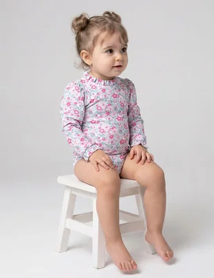 Traje de baño completo Mon Caramel estampado floral para niña