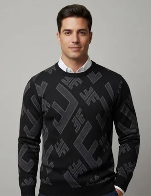 Suéter pavini cuello redondo para hombre