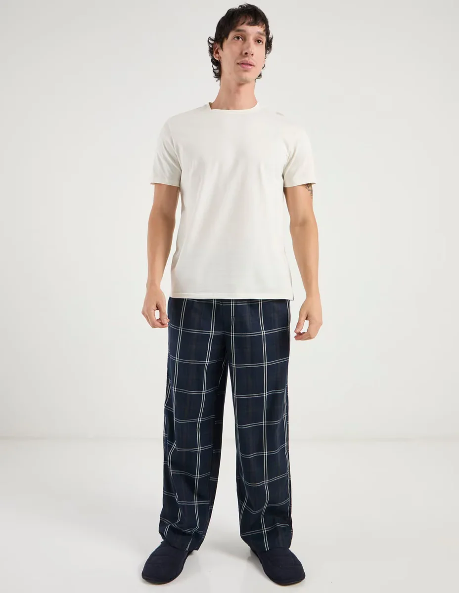 Conjunto pijama punto blanco para hombre