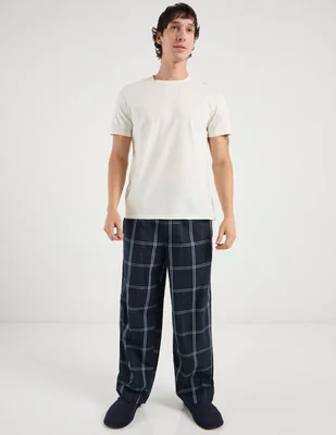 Conjunto pijama punto blanco para hombre