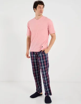 CONJUNTO PIJAMA GUASCH ALGODÓN A CUADRO