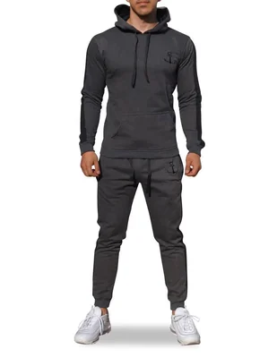 Conjunto deportivo ajustado John Leopard con jareta para hombre