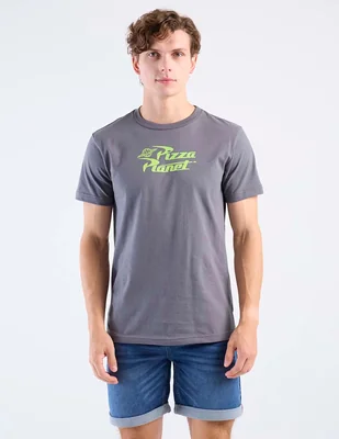 Playera Tee Bar Pizza Planet cuello redondo para hombre