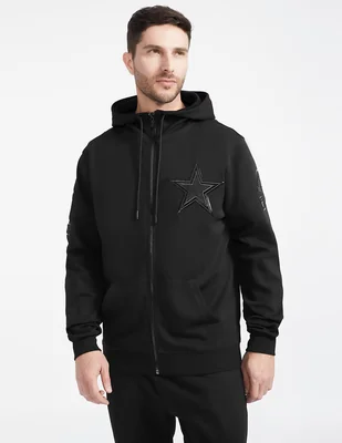 Sudadera para fútbol americano Pro Standard con cierre Dallas Cowboys para hombre