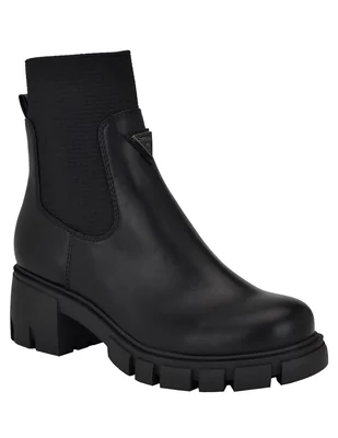 Botín Casual Guess Negro Sintético Para Mujer