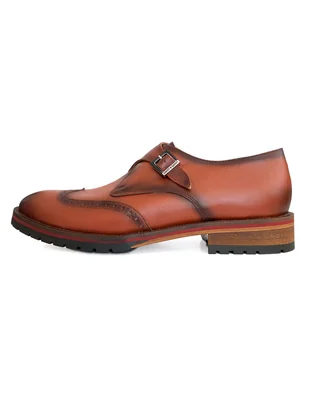 Zapato monk savvy prima pelle para hombre