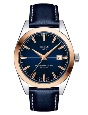 Reloj tissot gentleman automatic 18k gold bezel para hombre t9274074604100
