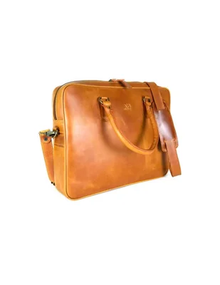 Maletín Ag Leather de piel con compartimiento para laptop 14 pulgadas