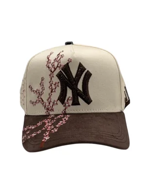 Gorra visera curva snapback casual Big Boss Sakura Tan Pink para hombre