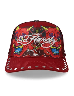 Gorra visera curva snapback ed hardy unisex