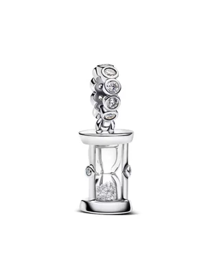 Charm de reloj de arena Pandora moments de plata P 925 zirconia cúbica