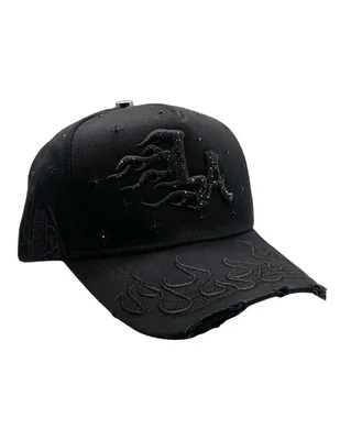 Gorra visera curva snapback casual Big Boss La Flame Black Klan para hombre