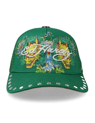 Gorra visera curva snapback ed hardy unisex